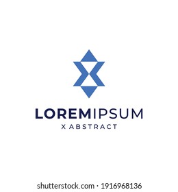 abstract letter X logo vector modern simple geometric concepts