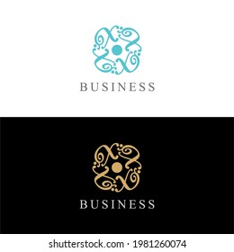 Abstract Letter X Logo Vector 001