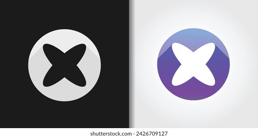 abstract letter x logo vector