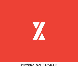 Abstract letter X vector icon logo. Minimalistic chain link logotype