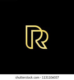 Abstract letter XD. minimal logo design template. Vector letter logo with gold and black color.