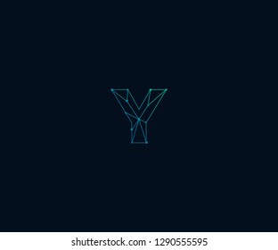 abstract letter Y geometric logo designs template