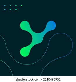 Abstract Letter Y Gradient Logo Design	
