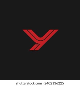 abstract letter Y initial logo design template