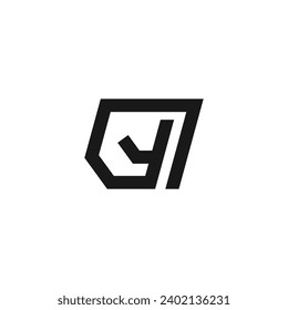 abstract letter Y initial logo design template