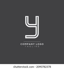 Abstract letter Y logo design. Creative, Premium Minimal emblem design template. Graphic Alphabet Symbol for Corporate.
