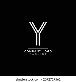 Abstract letter Y logo design. Creative, Premium Minimal emblem design template. Graphic Alphabet Symbol for Corporate.