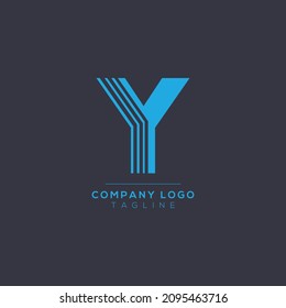 Abstract letter Y logo design. Creative, Premium Minimal emblem design template. Graphic Alphabet Symbol for Corporate.