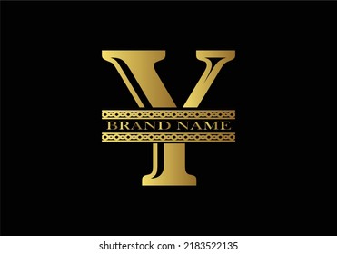 Abstract letter Y logo design, Gold, beauty industry, and fashion logo.cosmetics business, spa salons. yoga, medicine companies, and clinics, gold logo abstract design.