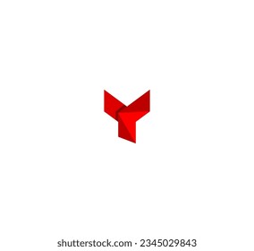 Abstract letter Y logo design. Simple application icon.