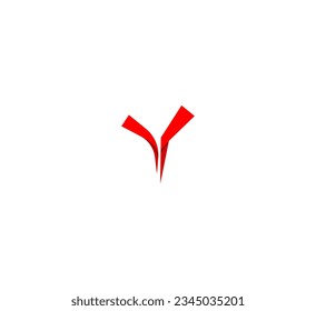 Abstract letter Y logo design. Simple application icon.