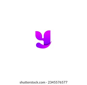 Abstract letter Y logo design. Simple application icon.