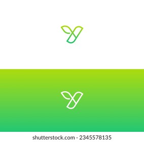 Abstract letter Y logo design. Simple application icon.
