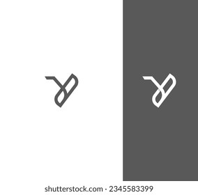 Abstract letter Y logo design. Simple application icon.