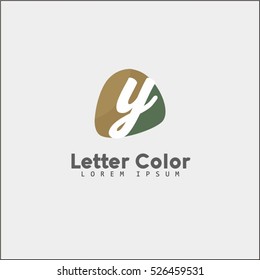 Abstract letter Y logo design template. Colorful bubble creative sign.