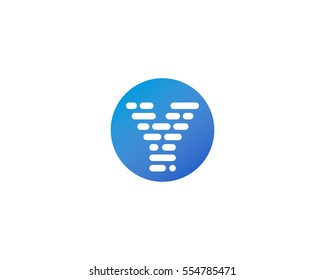 Abstract letter Y logo design template.  Dynamic code vector logotype. Dots blocks sign mark. Data font icon symbol