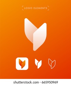 Abstract letter Y logo design. Simple application icon