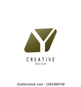 Abstract Letter  Y logo. Vector design concept geometrical shape with hidden letter Y logo icon.