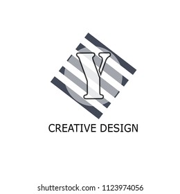 Abstract letter Y logotype. Modern logo idea sign. Universal emblem vector icon. Vintage can be used for office, agency, brand, business card, restaurant, boutique, hotel. Vector illustration.
