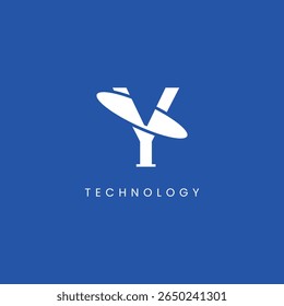 Abstract Letter Y Space Logo, Futuristic Planet Ring Inspired Symbol.