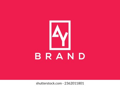 Abstract letter A Y vector logo design