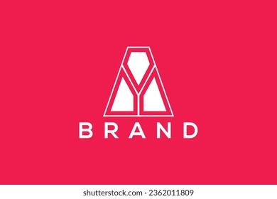 Abstract letter A Y vector logo design