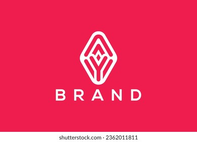 Abstract letter A Y vector logo design