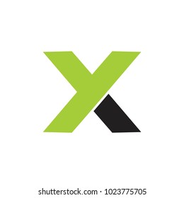 abstract letter y x symbol logo vector
