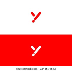 Abstract letter Y, YI, IY logo design. Simple application icon.