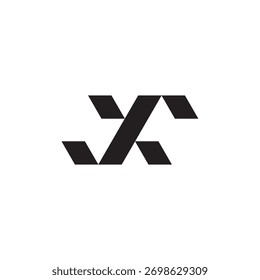 Vector de logotipo de línea de cinta geométrica simple de letra abstracta YF 