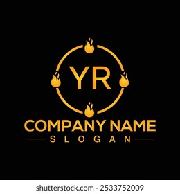 Abstract letter YR logo design template for company