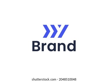 Abstract Letter YY line outline Modern Logo Template Vector.
