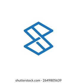 abstract letter z 8 construction line logo vector 