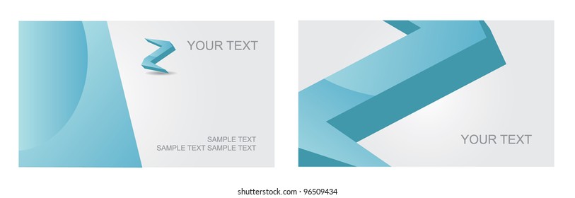 Abstract Letter Z alphabet symbol icon business card set EPS 8 vector, grouped for easy editing. No open shapes or paths.