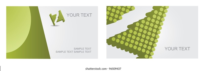 Abstract Letter Z alphabet symbol icon business card set EPS 8 vector, grouped for easy editing. No open shapes or paths.