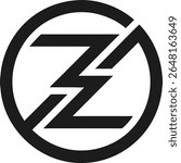 Abstract letter z initial logo design in a modern circular shape