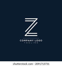 Abstract letter Z logo design. Creative, Premium Minimal emblem design template. Graphic Alphabet Symbol for Corporate.