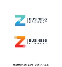 Abstract Letter Z Logo Design With Arrows Pointer Shape For Logistics Delivery Express Company