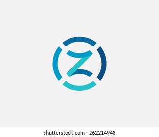 Abstract letter Z logo design template. Colorful creative sign. Vector icon.