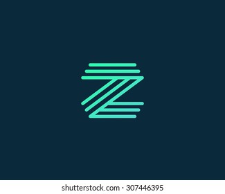 Abstract Letter Z logo design template. Line vector symbol. Premium elegant sign mark icon