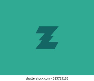 Abstract letter Z logo. Dynamic unusual font. Universal fast speed moving quick energy icon. Flash vector logotype. 