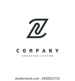 Letra abstracta z elemento vector del logotipo
