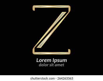 Abstract letter Z logo.Alphabet logo design.Vector template.
