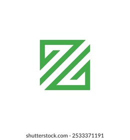 Plantilla de Vector de diseño de logotipo cuadrado de letra Z Abstractas