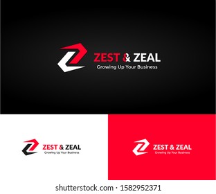 Abstract Letter Z zest and zeal Logo. Modern template design.Vector illustration. Logotype design for company branding. Vector Logo Template. design flat illustration. icon design template elements