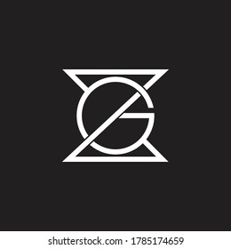 letra abstracta zg enlazado con el vector de línea superpuesta