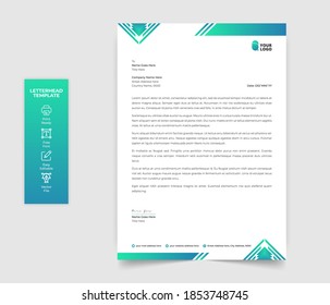Abstract letterhead design modern business letterhead design