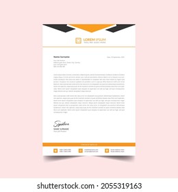 Abstract Letterhead Design Modern Business Letterhead Design Template vector a4 size