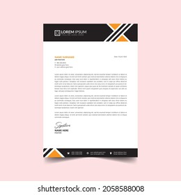 Abstract Letterhead Design Modern Business Letterhead Design Template vector a4 size