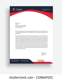 Abstract Letterhead Design Modern Business Letterhead Design Template, Simple Modern Letterhead vector template design